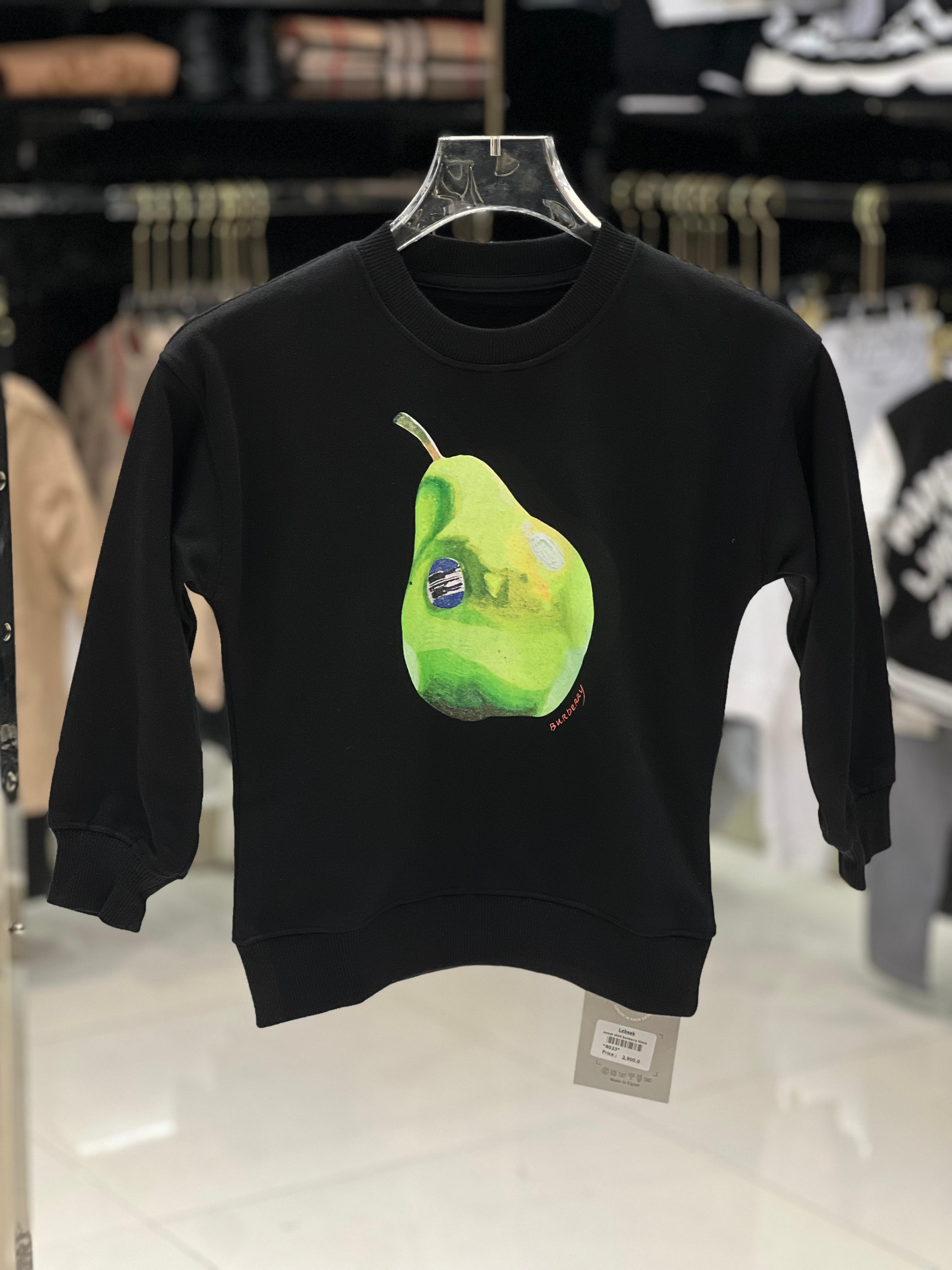 Burberry Kids - Black Watercolor Pear Cotton Sweatshirt