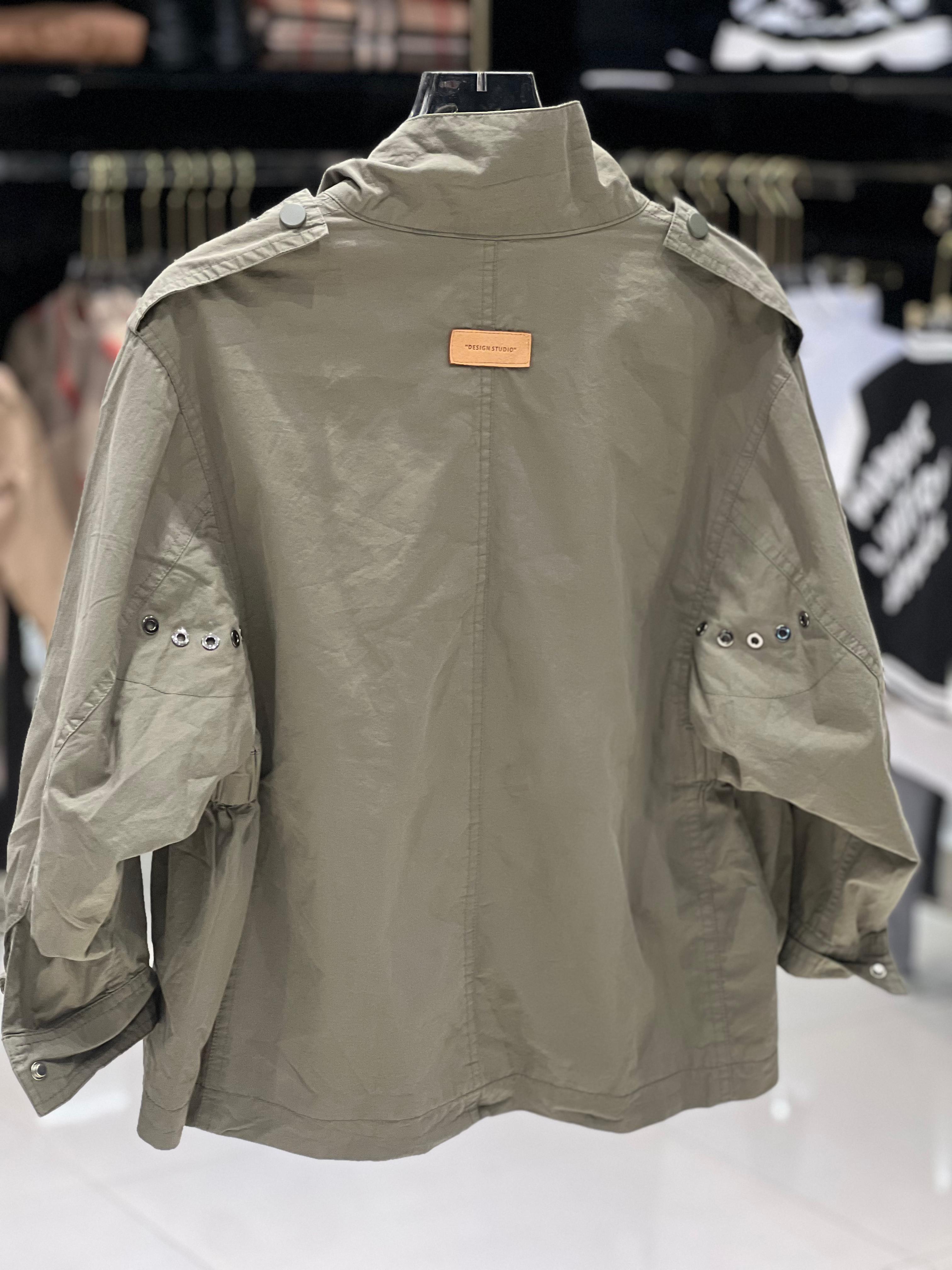 Burberry Kids - Cotton Canvas Utility Jacket - Olive Green