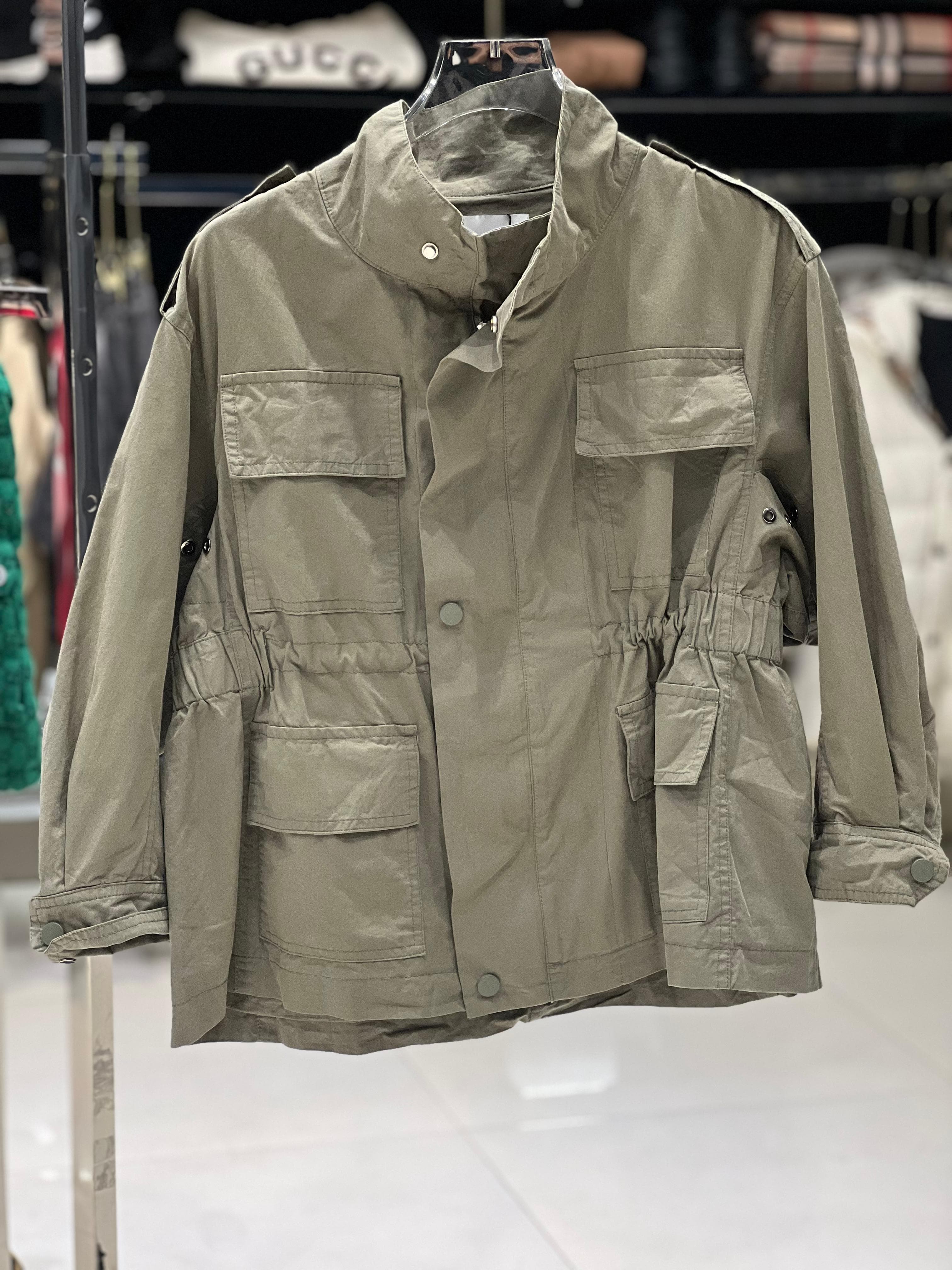 Burberry Kids - Cotton Canvas Utility Jacket - Olive Green