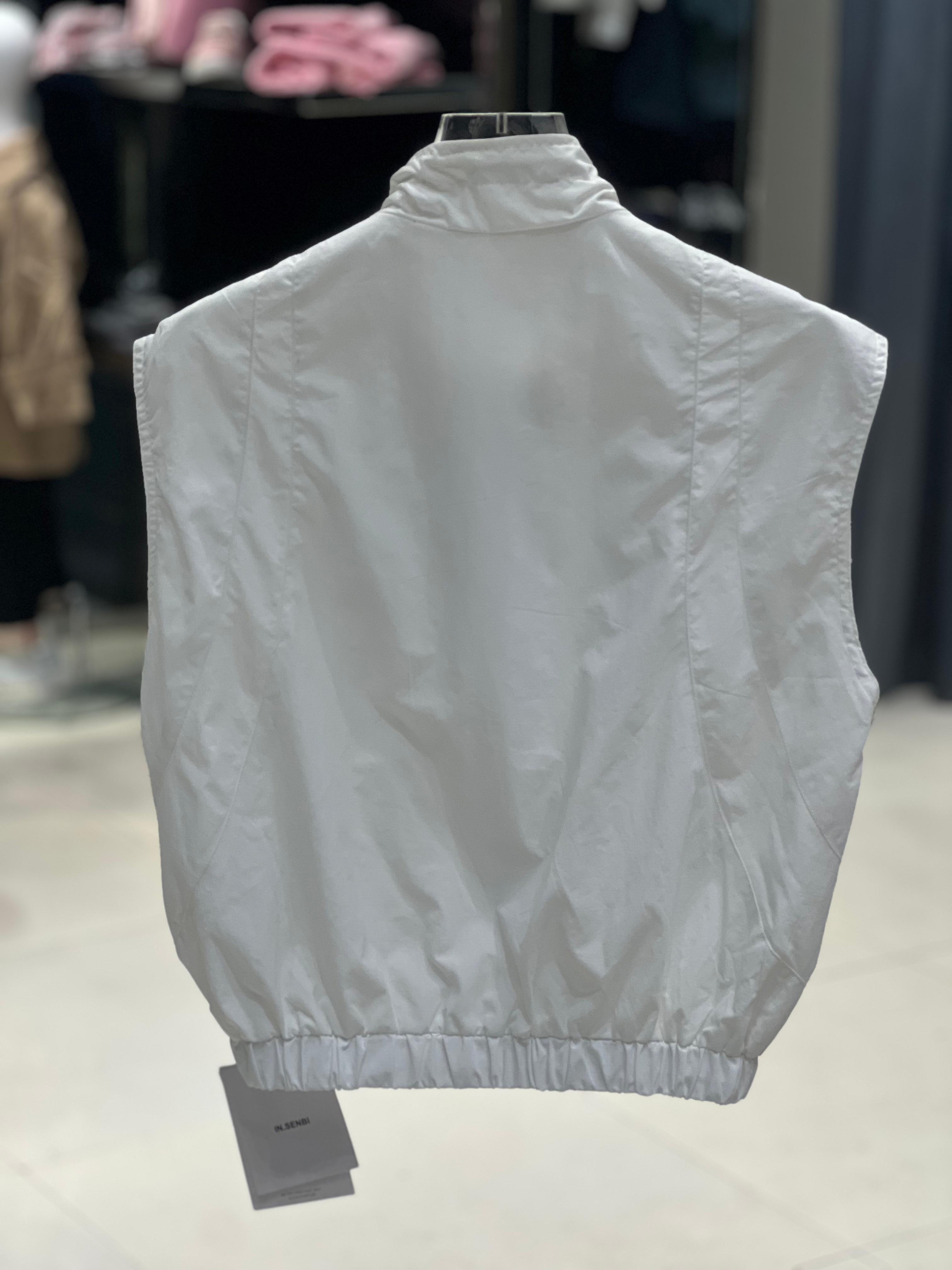 Fashion Kids - Modern Lightweight White Nylon Zip-Up Vest