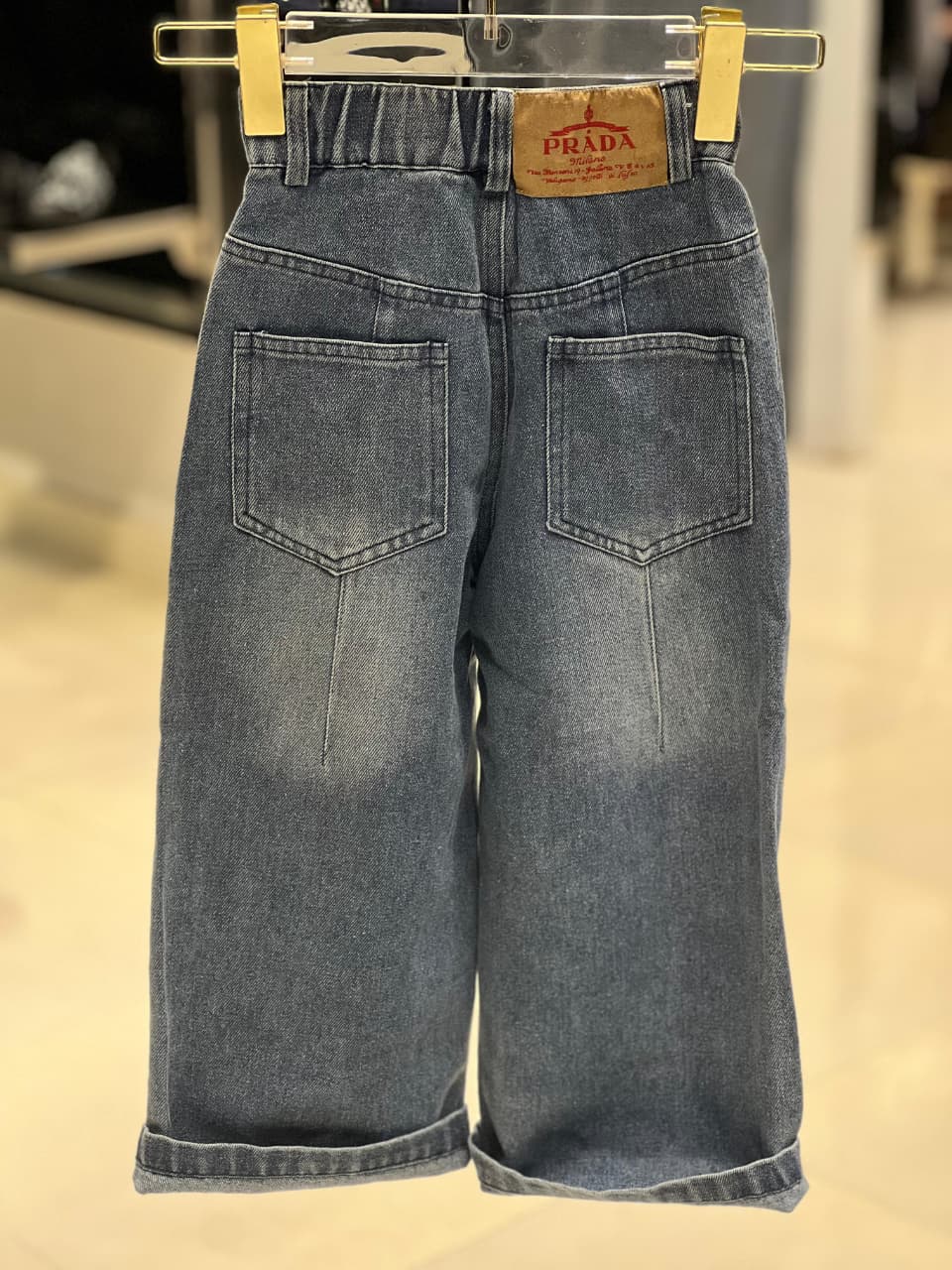 Prada Kids - Wide-Leg Denim Jeans with Prada Logo