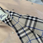 Burberry - Kids Honey Beige Cotton Gabardine Trench Coat with Vintage Check Lining