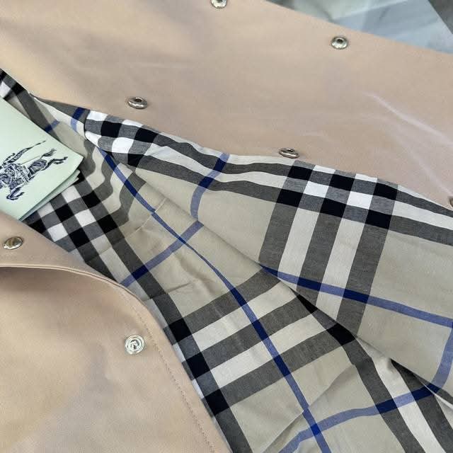 Burberry - Kids Honey Beige Cotton Gabardine Trench Coat with Vintage Check Lining