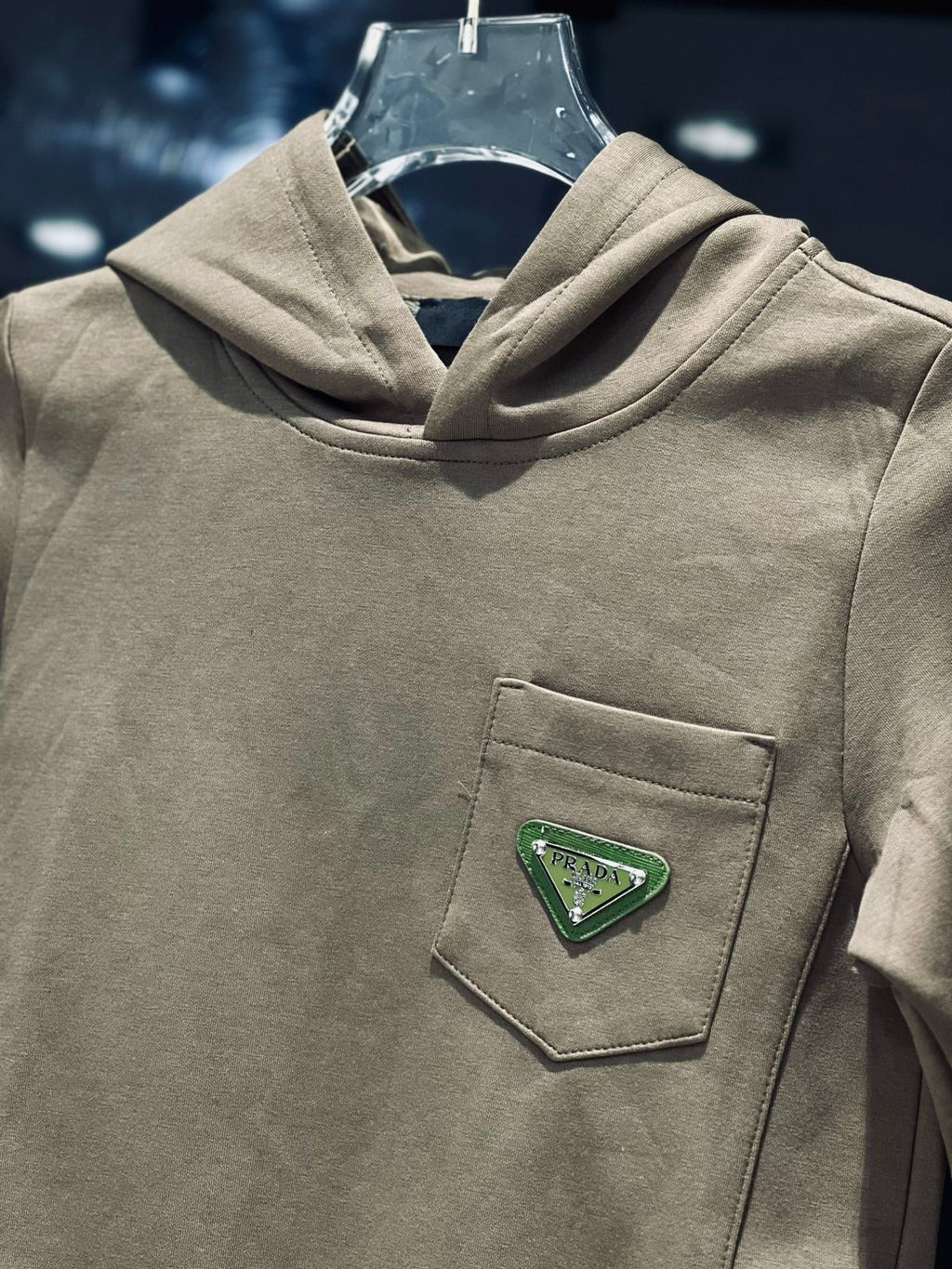 Prada - Kids' Camel Cotton Fleece Tracksuit Set - Signature Triangle Logo