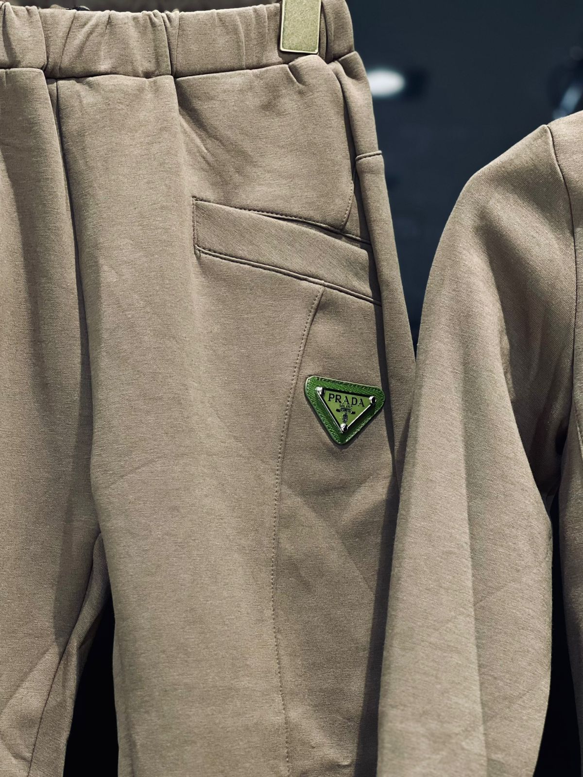 Prada - Kids' Camel Cotton Fleece Tracksuit Set - Signature Triangle Logo