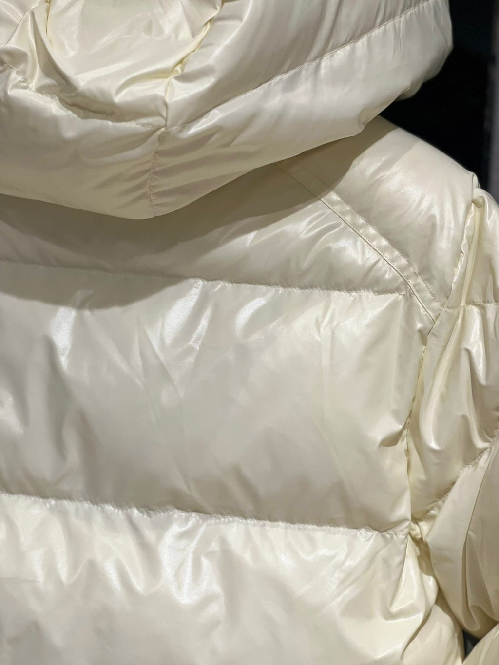 Moncler - Kids Ivory Glossy Puffer Jacket | Winter Down Coat with Logo
