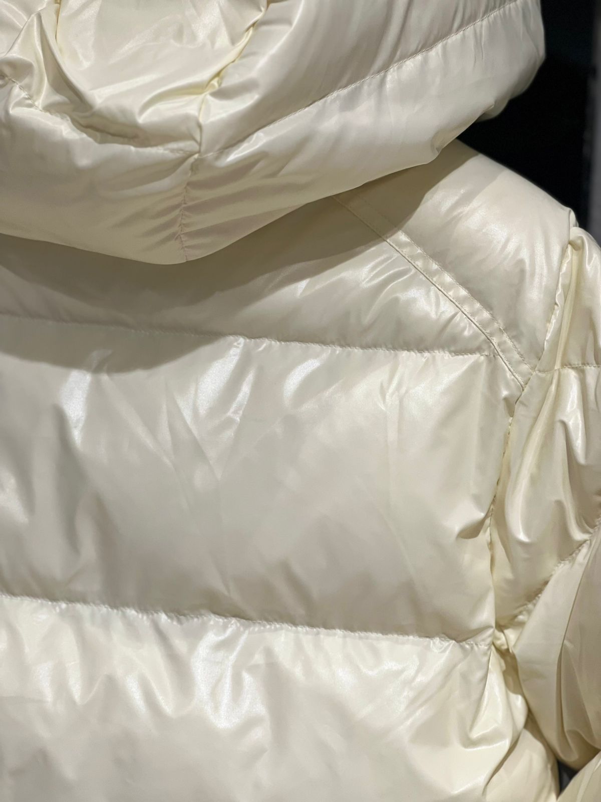 Moncler - Kids Ivory Glossy Puffer Jacket | Winter Down Coat with Logo