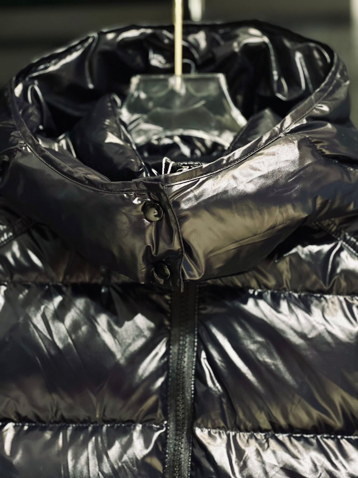 Moncler - Kids Shiny Black Puffer Coat | Hooded Winter Down Jacket