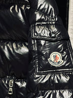 Moncler - Kids Shiny Black Puffer Coat | Hooded Winter Down Jacket