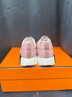 Hermes - Bouncing Sneakers – Rose/Pink Suede & Leather Mix