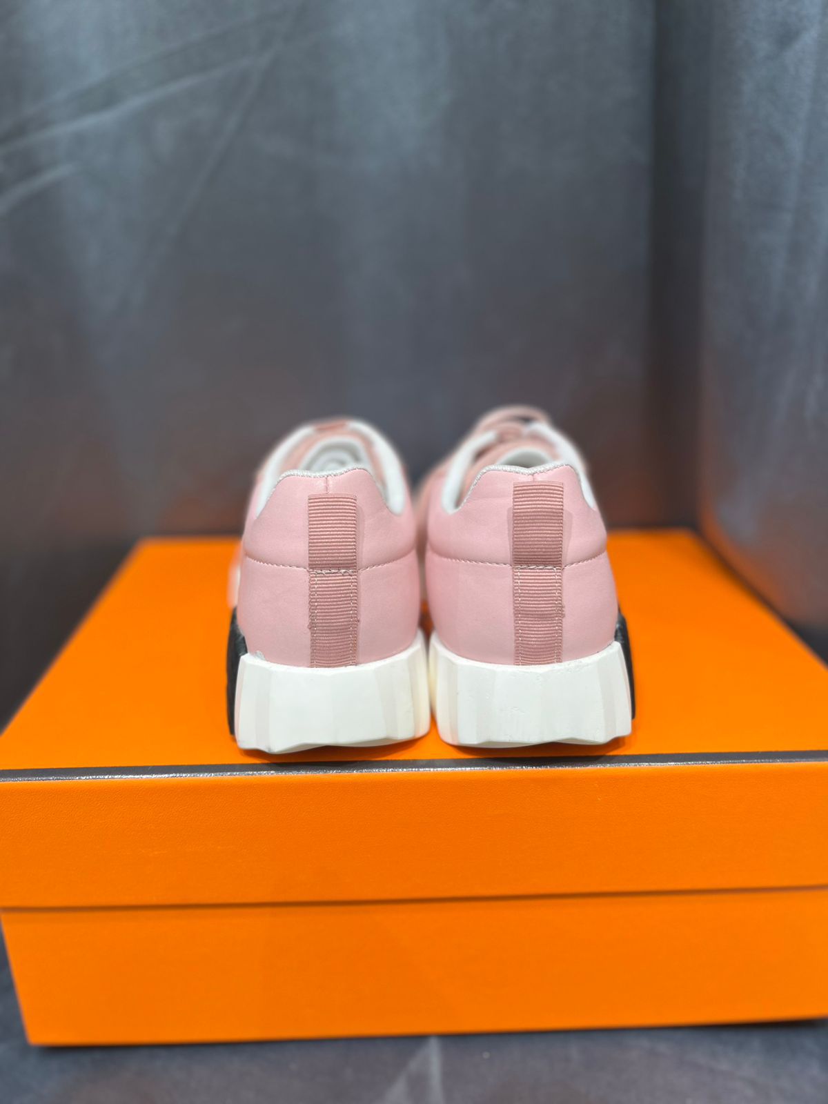 Hermes - Bouncing Sneakers – Rose/Pink Suede & Leather Mix