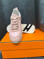 Hermes - Bouncing Sneakers – Rose/Pink Suede & Leather Mix