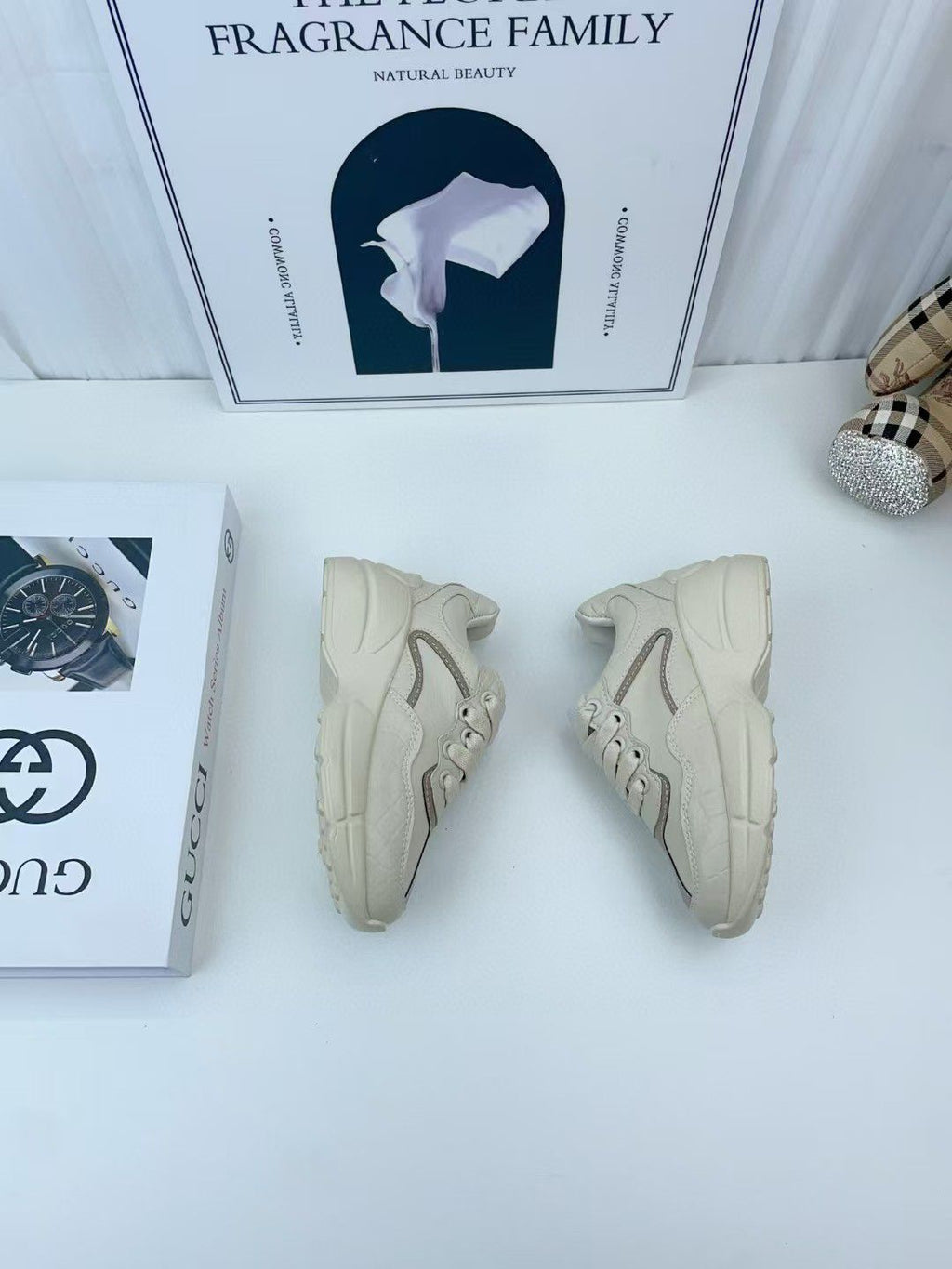 Gucci - Kids Rhyton Leather Sneakers – Ivory/Beige