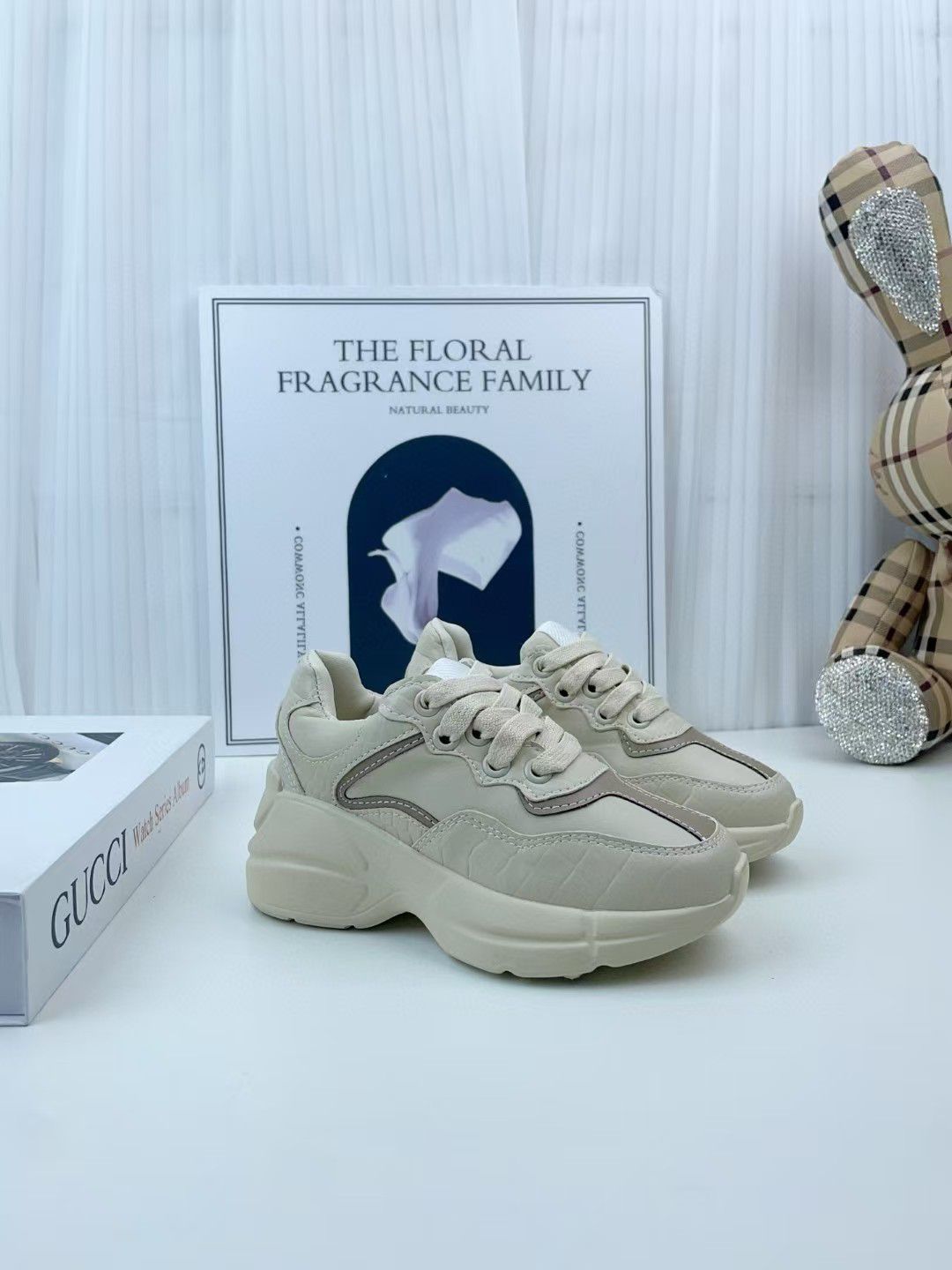 Gucci - Kids Rhyton Leather Sneakers – Ivory/Beige