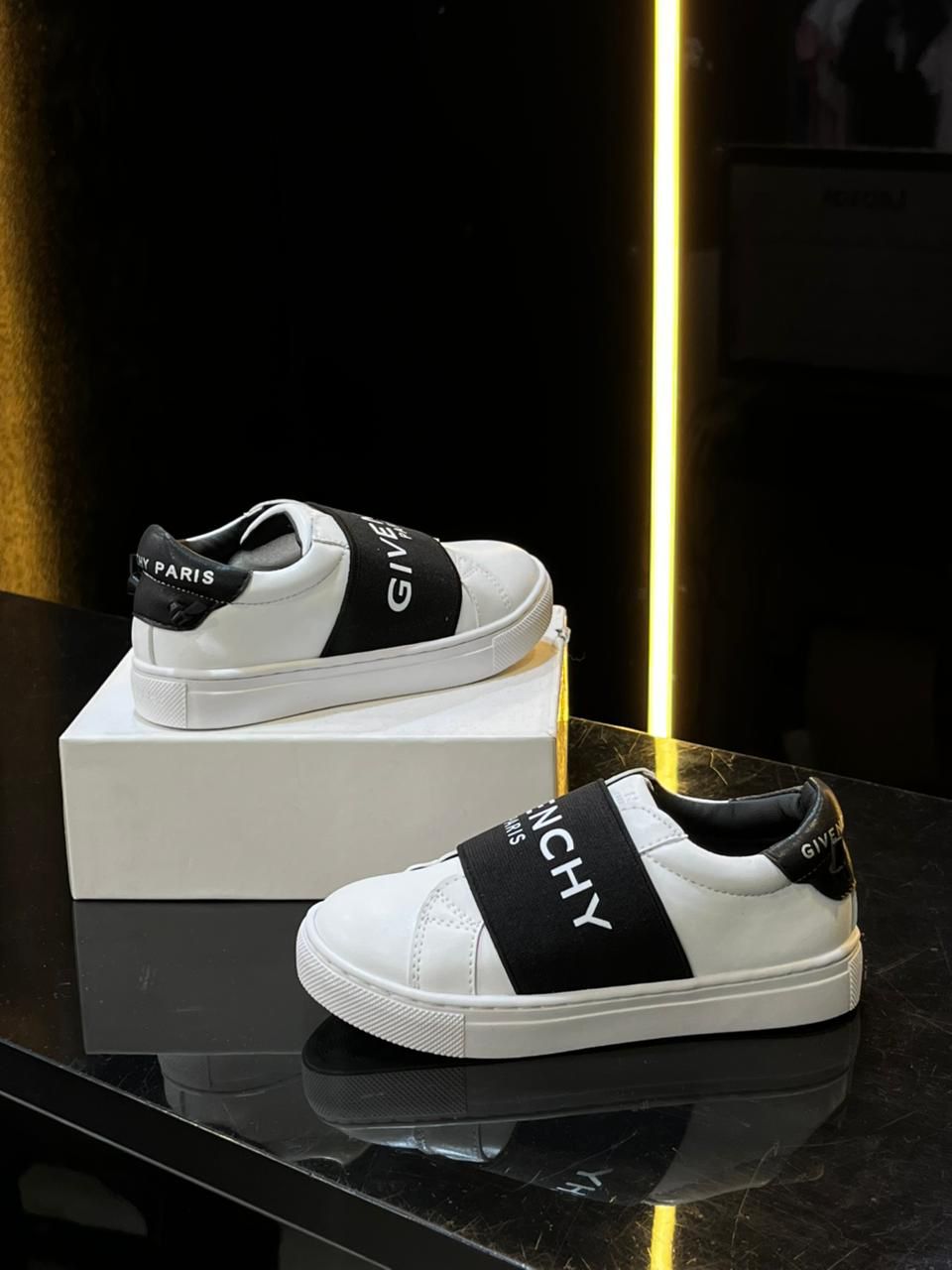 Givenchy - Kids Urban Street Slip-On Sneakers with Logo Strap - White