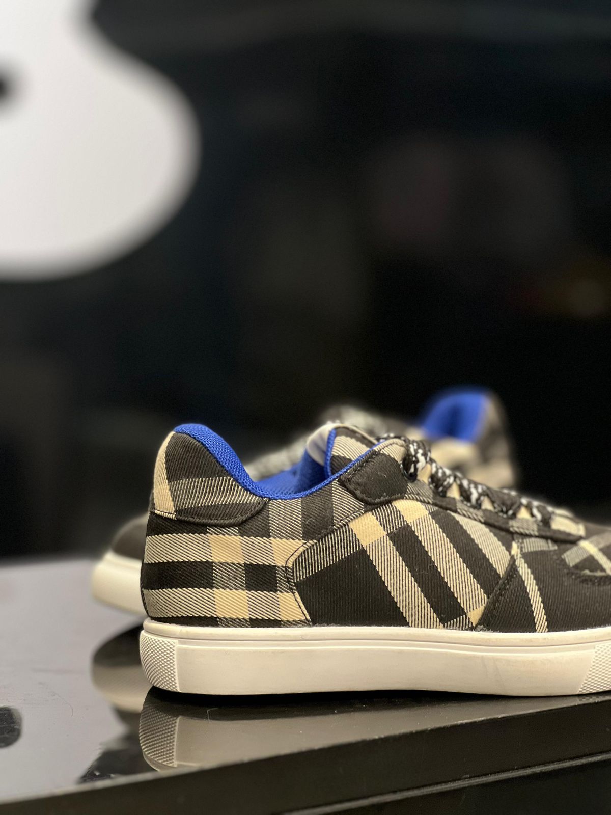 Burberry - Junior Plaid Low-Top Trainers with Patterned Laces