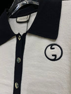 Gucci - Kids' Interlocking G Contrast Trim Cardigan - White/Black