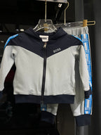 BOSS - Kids Color-Block Tracksuit Set - Navy & Pale Blue with Logo Tape Details