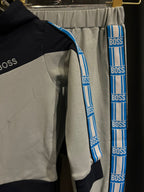BOSS - Kids Color-Block Tracksuit Set - Navy & Pale Blue with Logo Tape Details