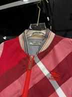 Burberry - Kids Red Check Bomber Jacket | Designer Boys Outerwear