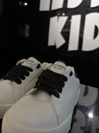 Dolce & Gabbana - Junior White Leather Sneakers with Contrast Laces