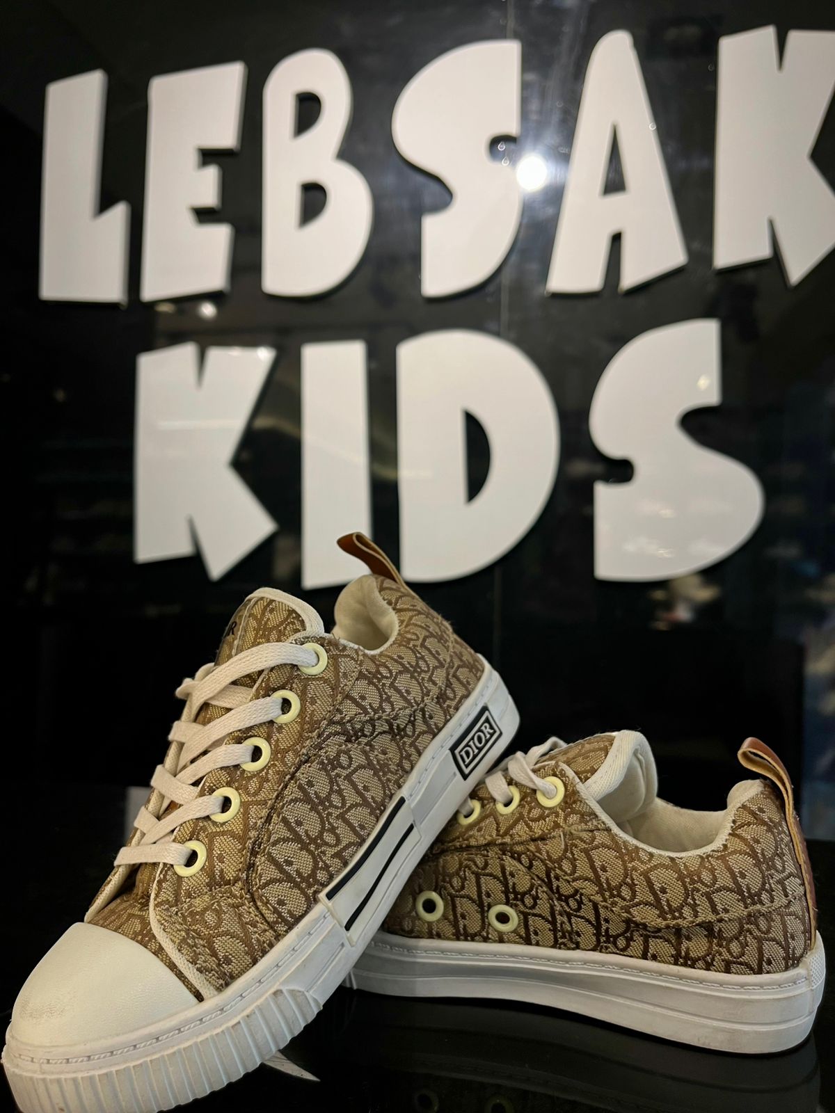 Dior - Kids Low-Top Sneakers - Beige Oblique Canvas