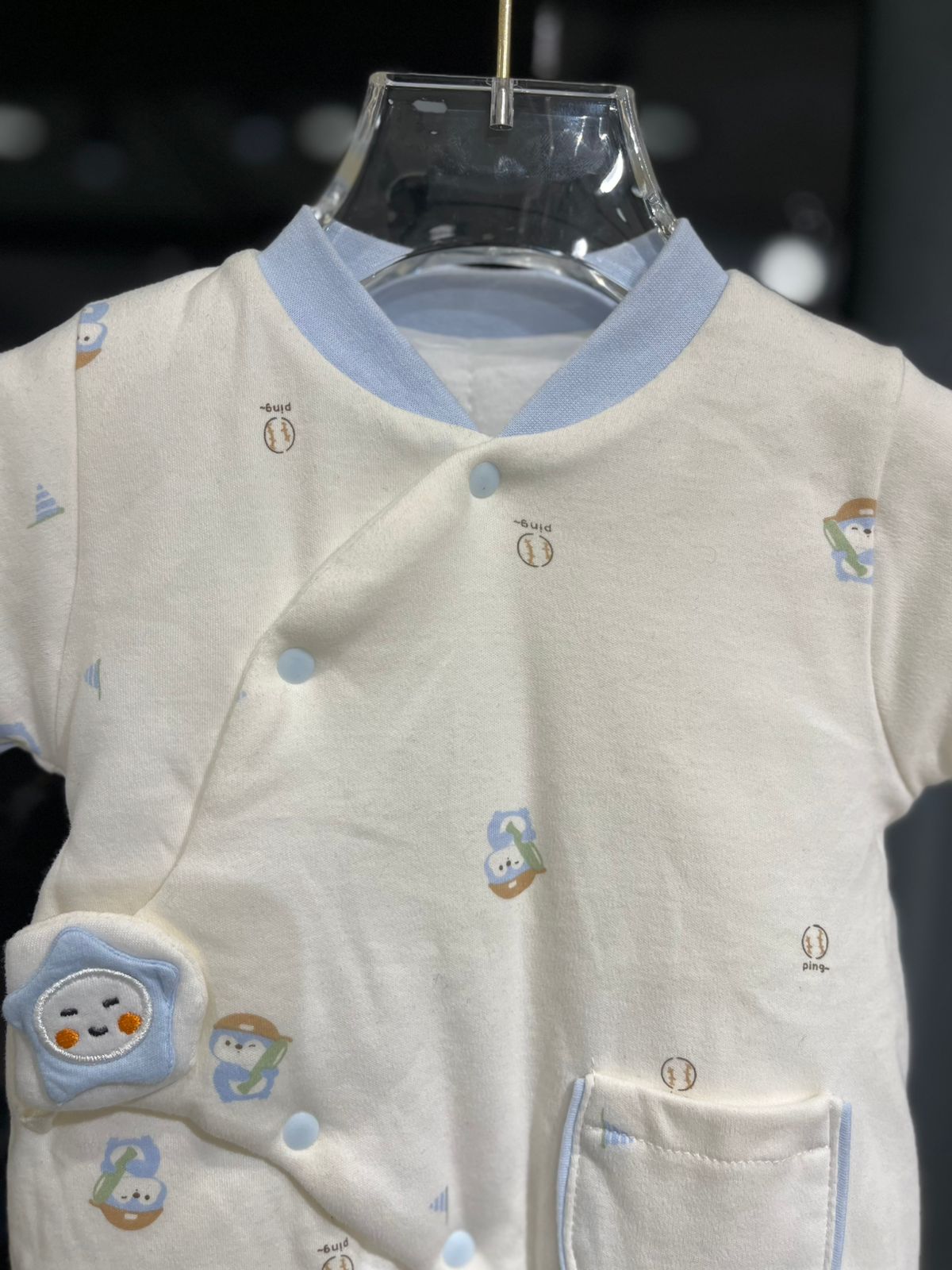 Fashion - Cozy Padded Baby Romper – Warm Winter Kimono Jumpsuit with Cute Animal Print