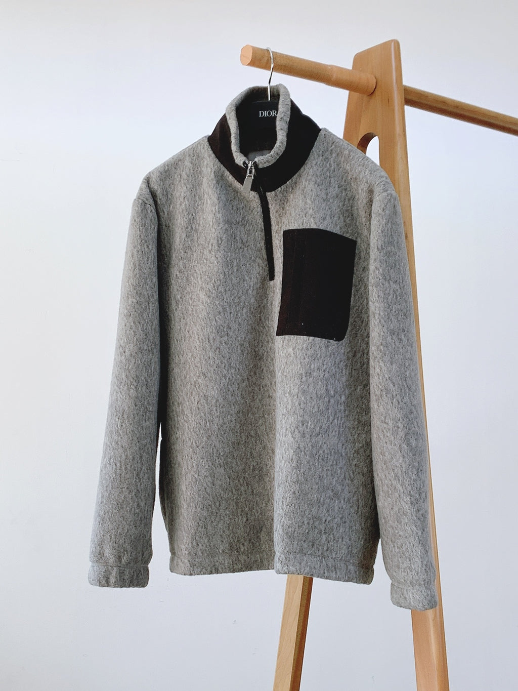Dior - Textured Wool Quarter-Zip Pullover