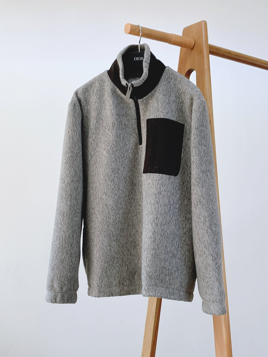 Dior - Textured Wool Quarter-Zip Pullover
