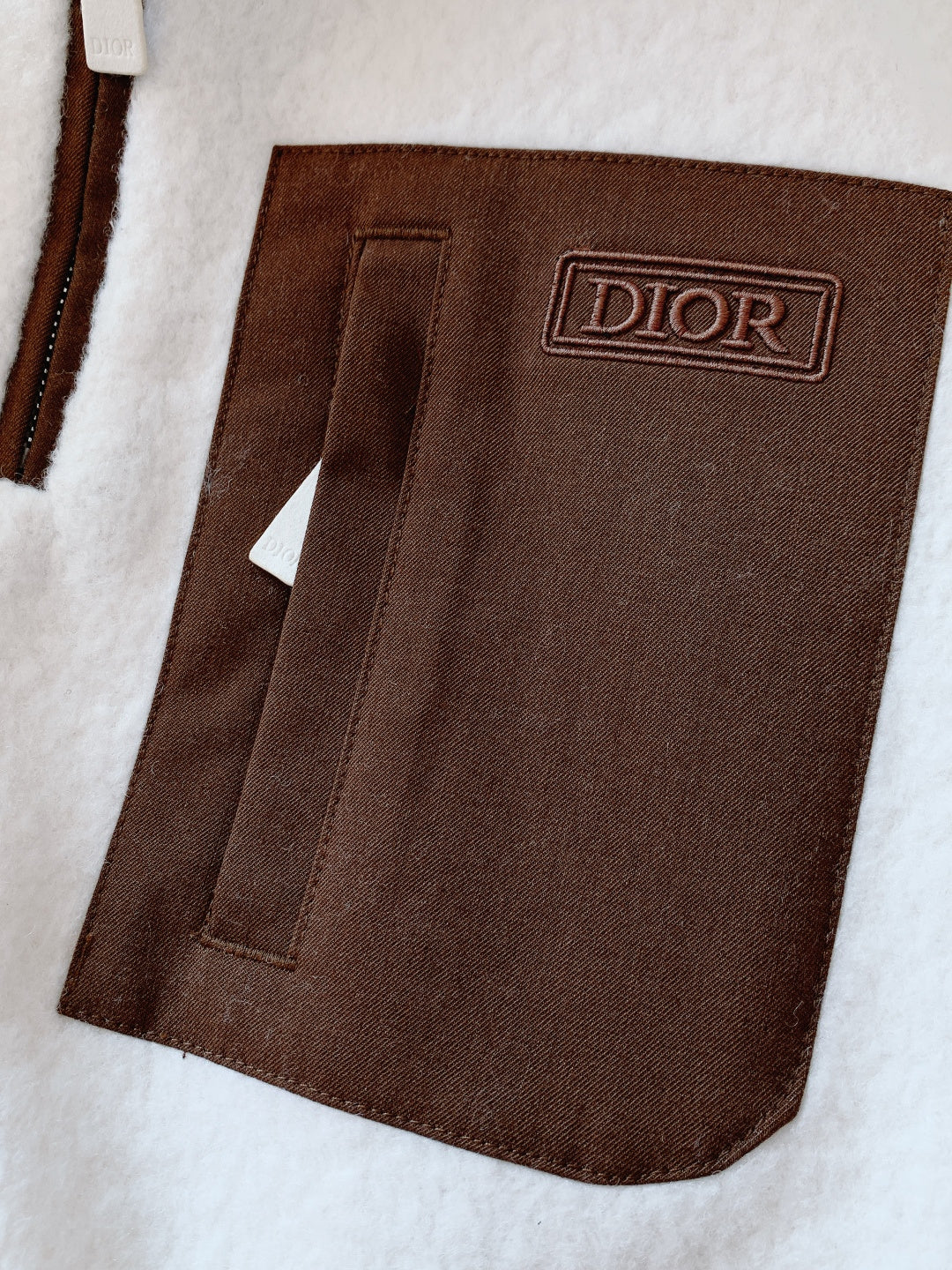 Dior - Contrast Panel Sherpa Fleece Quarter-Zip