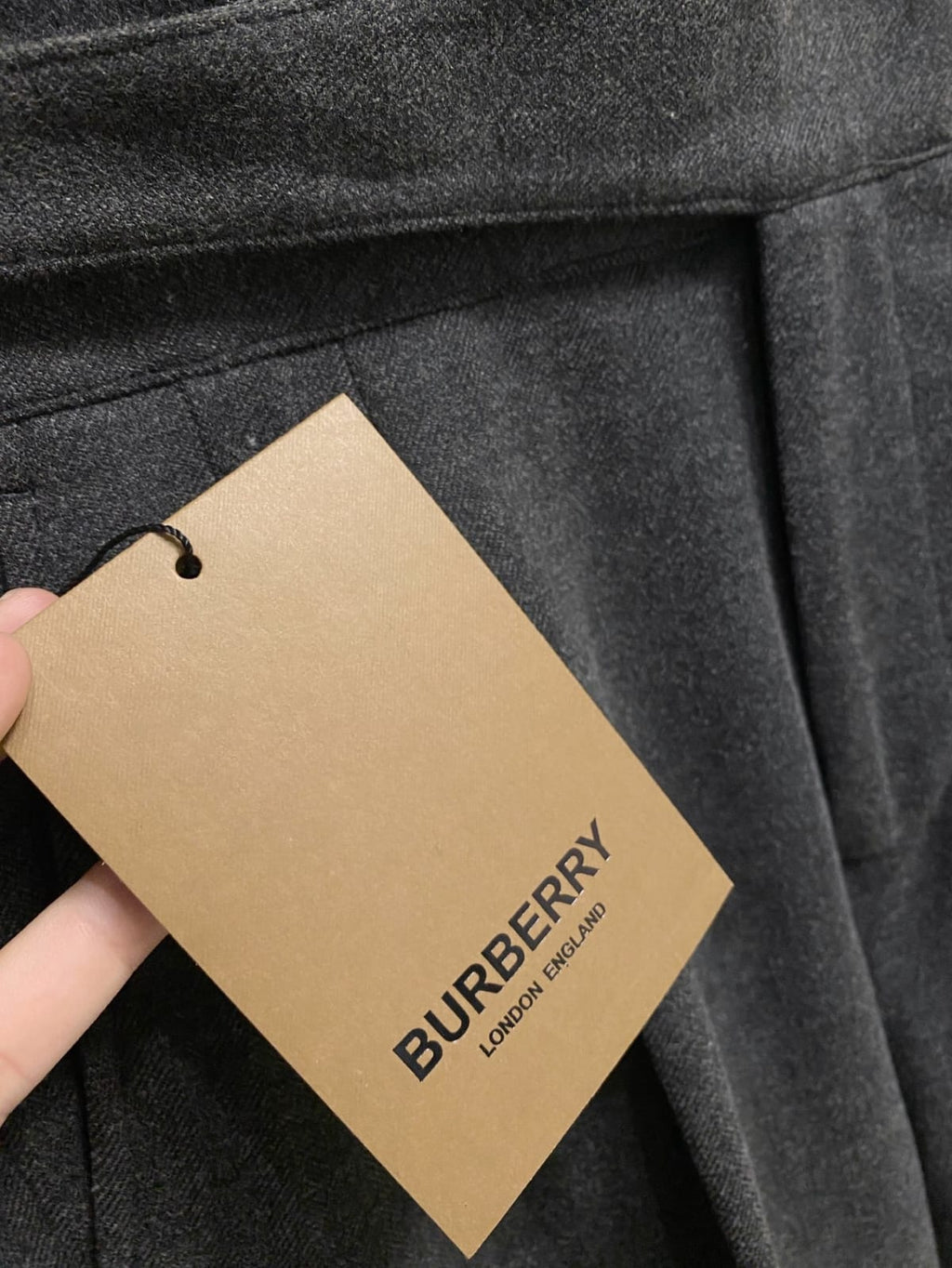 Burberry - London Charcoal Grey Wool Pleated Trousers