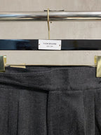 Burberry - London Charcoal Grey Wool Pleated Trousers