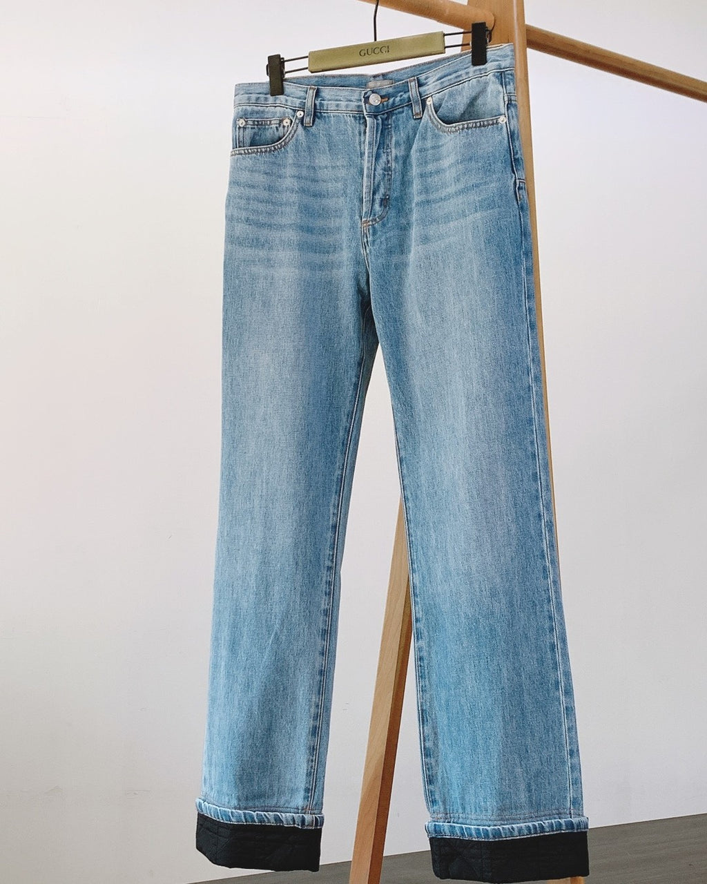 Dior - Wide-Leg Denim Jeans with Quilted Cuffs