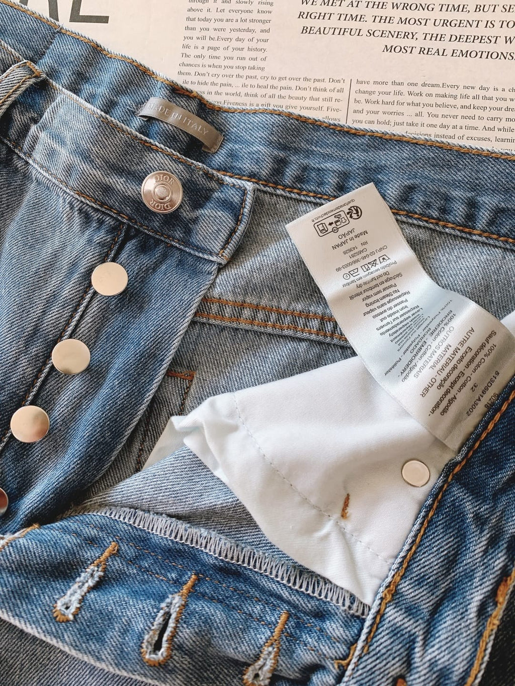 Dior - Wide-Leg Denim Jeans with Quilted Cuffs