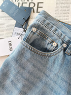 Dior - Wide-Leg Denim Jeans with Quilted Cuffs