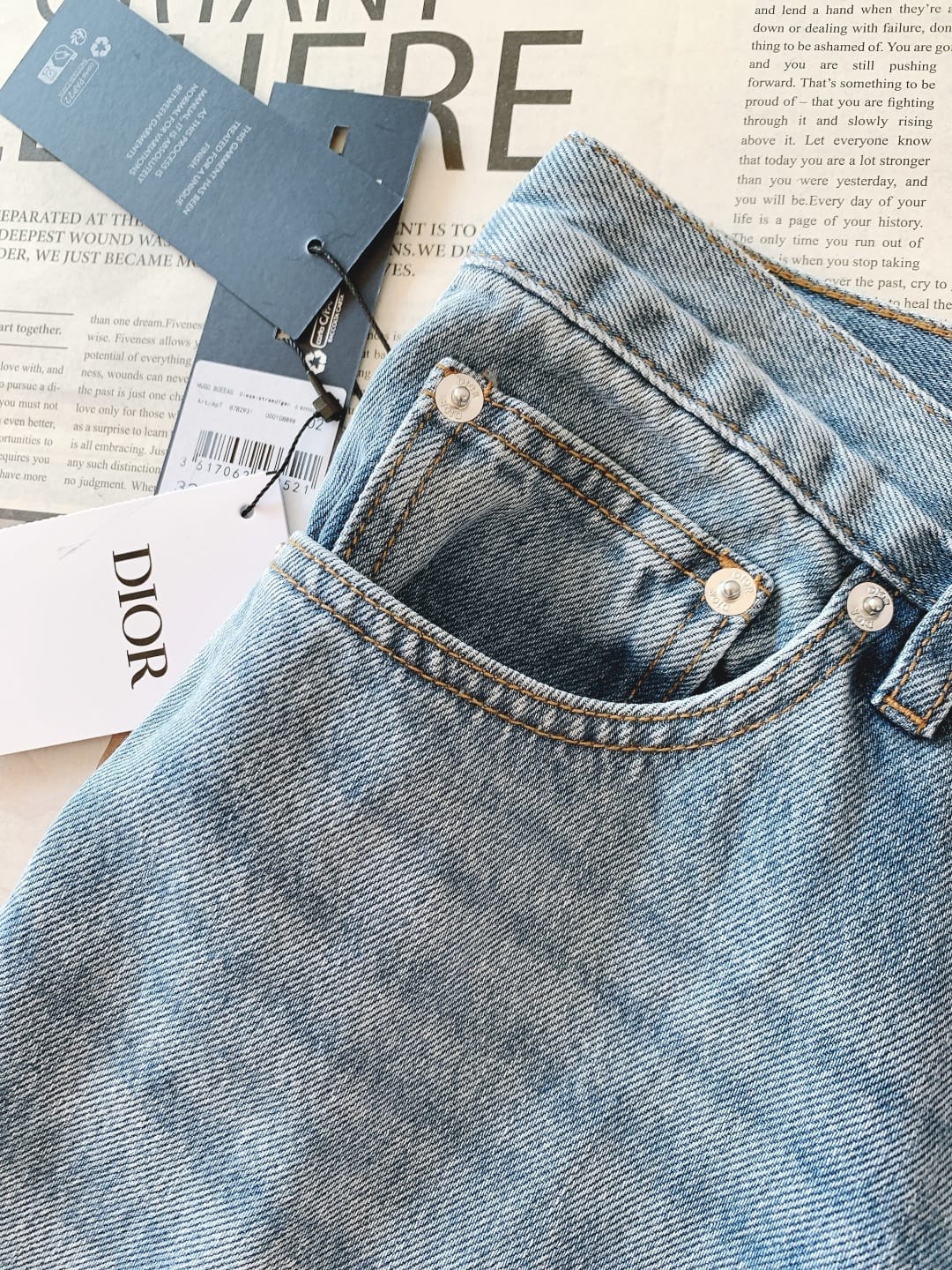 Dior - Wide-Leg Denim Jeans with Quilted Cuffs