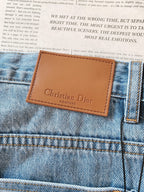 Dior - Wide-Leg Denim Jeans with Quilted Cuffs