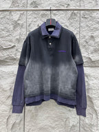 Acne Studios - Faded Layered Polo Shirt with Stockholm 1996 Logo