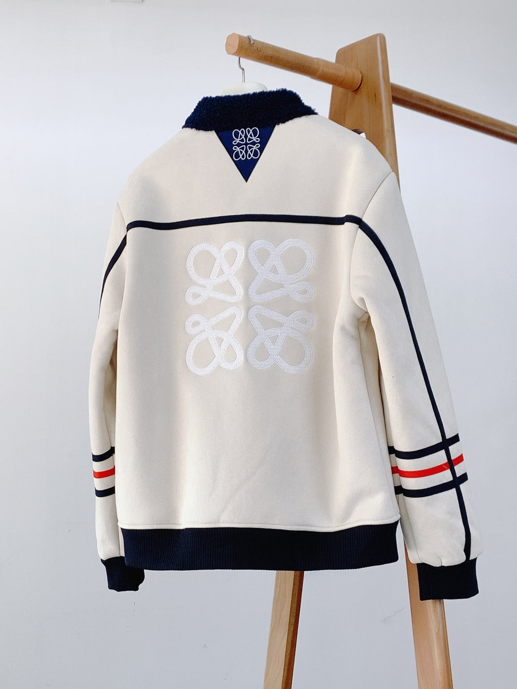 Loewe - Anagram Fleece Bomber Jacket with Sherpa Collar