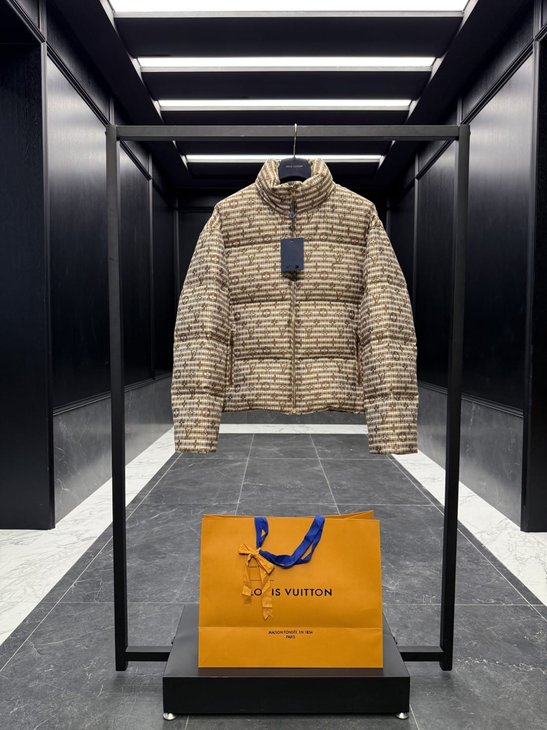 Louis Vuitton - Monogram Stripe Puffer Jacket - Brown