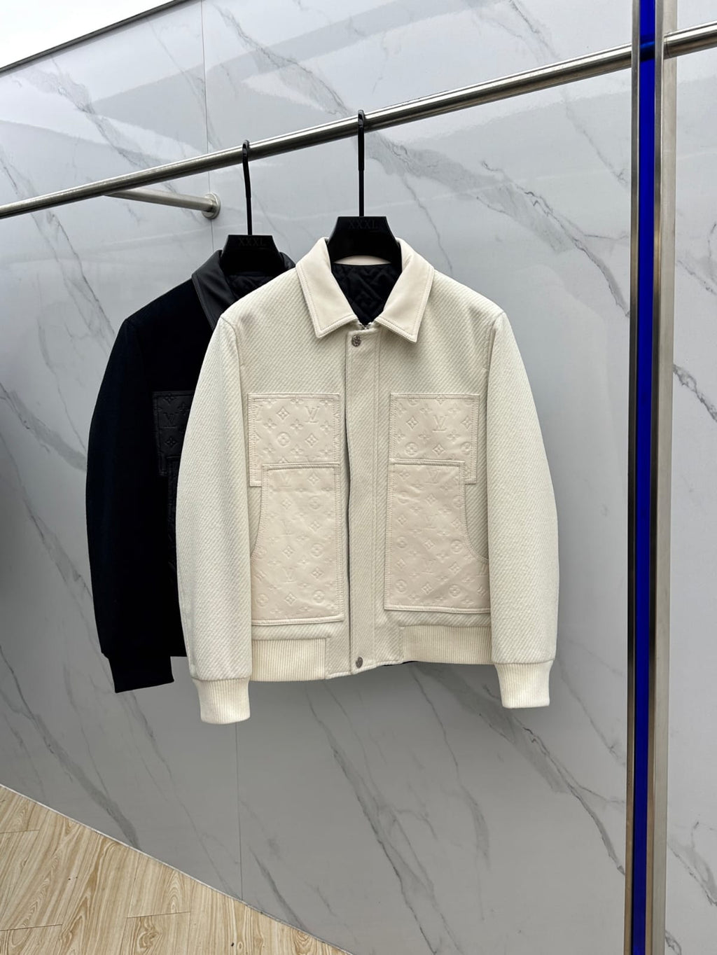 Louis Vuitton - Embossed Monogram Jacket - Off-White