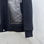 Louis Vuitton - Mixed-Media Varsity Black Jacket