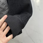 Louis Vuitton - Mixed-Media Varsity Black Jacket