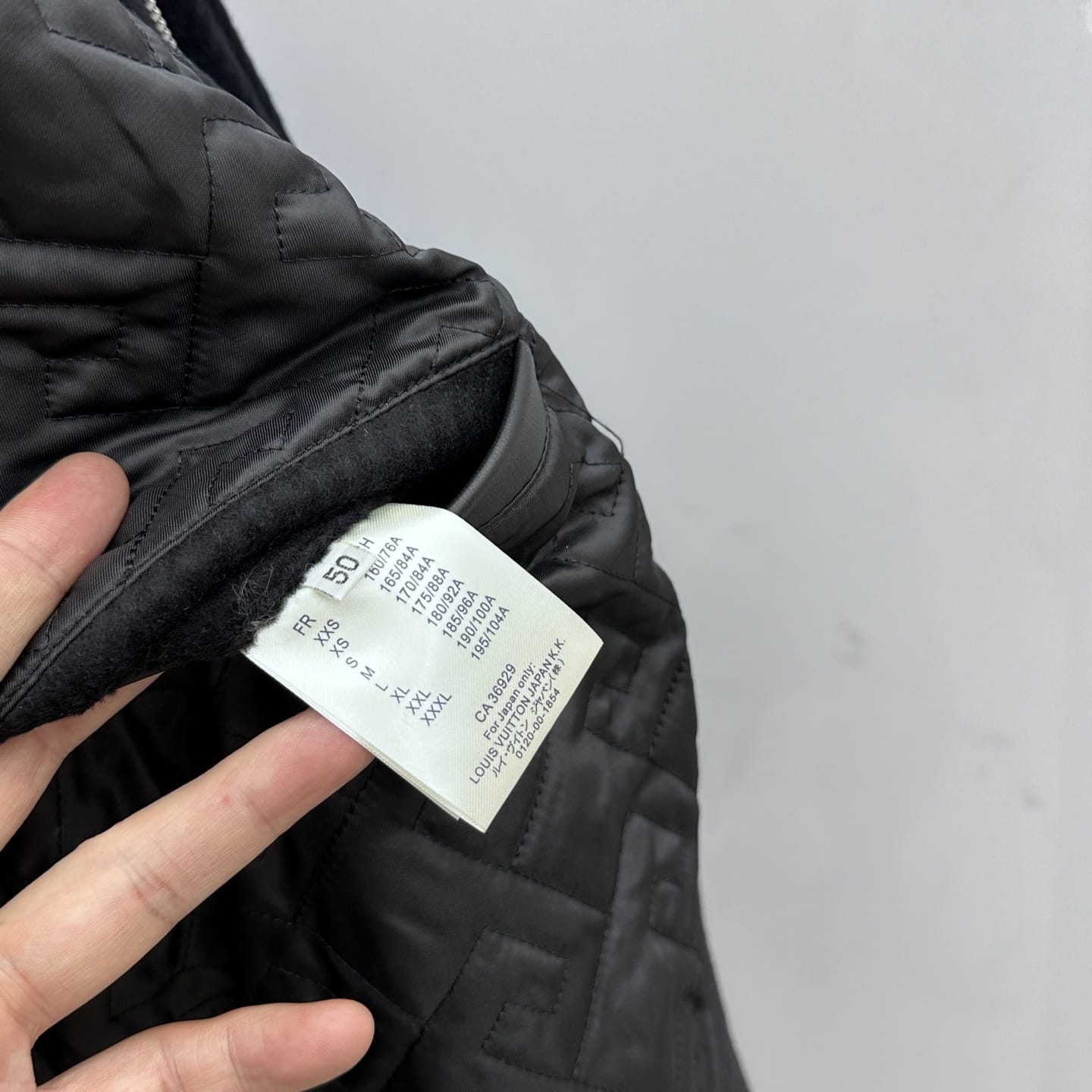 Louis Vuitton - Mixed-Media Varsity Black Jacket