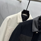 Louis Vuitton - Mixed-Media Varsity Black Jacket