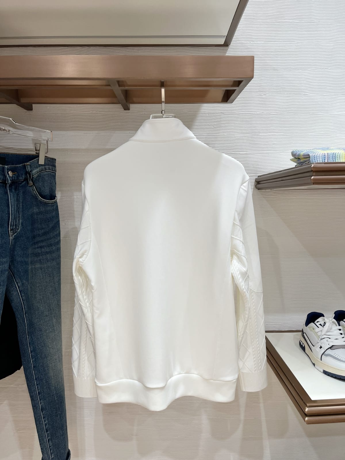 Prada - White Knit Quarter-Zip Pullover – Lebsak