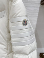 Moncler - White Ribbed Down Puffer Jacket