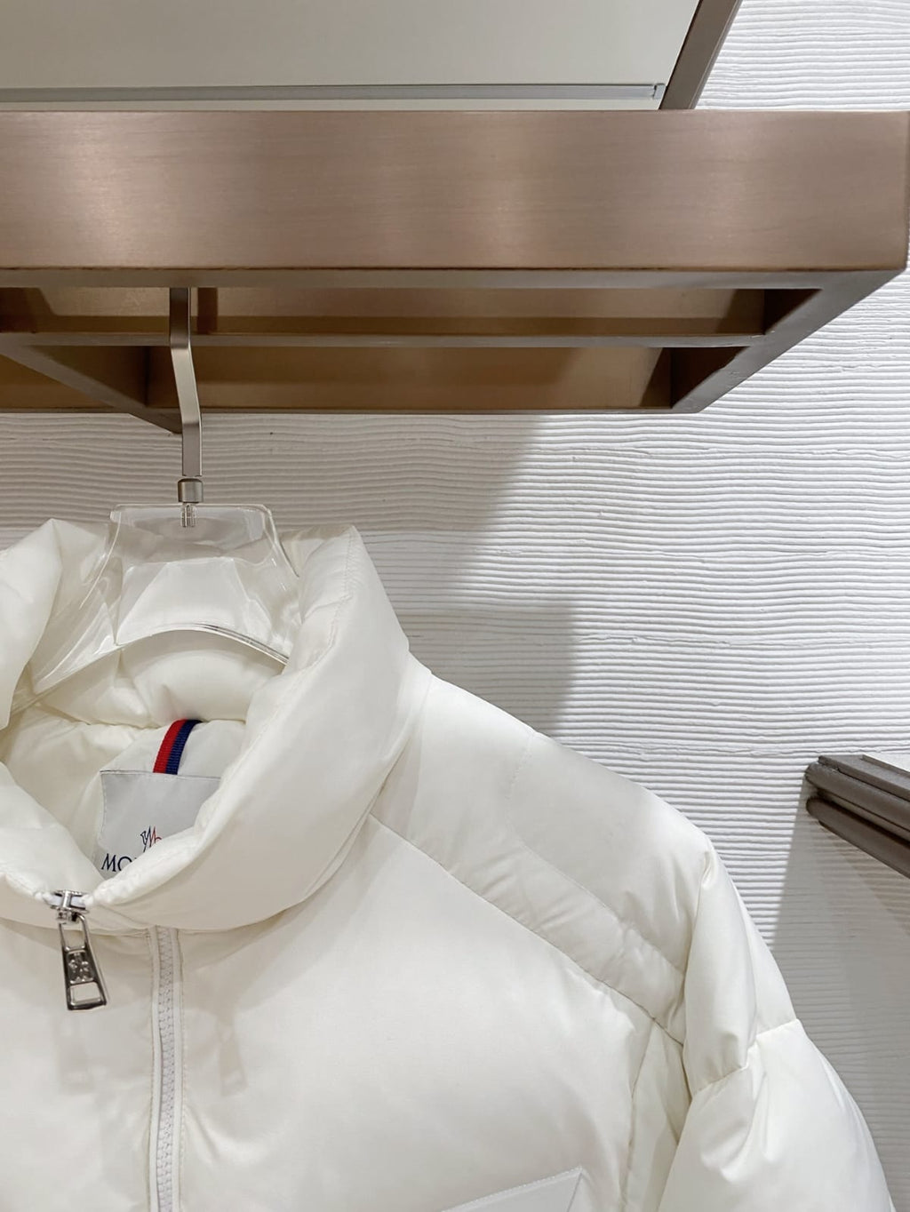 Moncler - White Ribbed Down Puffer Jacket