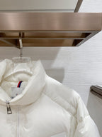 Moncler - White Ribbed Down Puffer Jacket