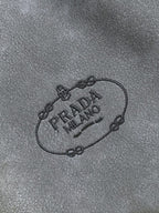 Prada - Dark Grey Suede-Effect Hooded Bomber Jacket